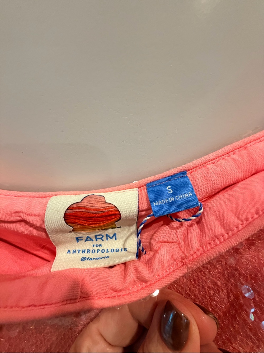 Farm Rio x Anthropologie Sequin Wide Leg Pants -Pink - Picture 4 of 10